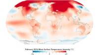 2016年2月是136年来最温暖的2月: NASA报告